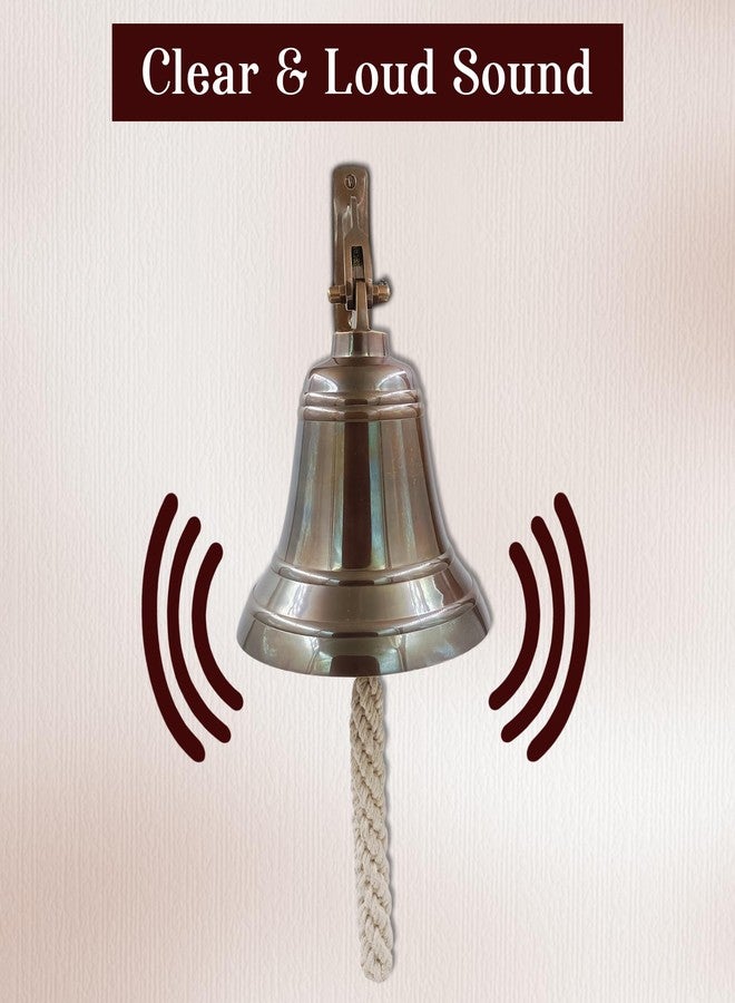 THDC 6" Solid Brass Bell Marine Wall Mounted Ship Nautical Bronze Finish Hanging Bell Perfect for Dinner, Indoor, Outdoor, School, Bar, Reception & Church by THDC - Image 2